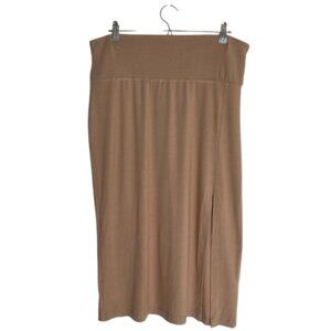 Brown Dynamite Women's Ribbed Midi Skirt